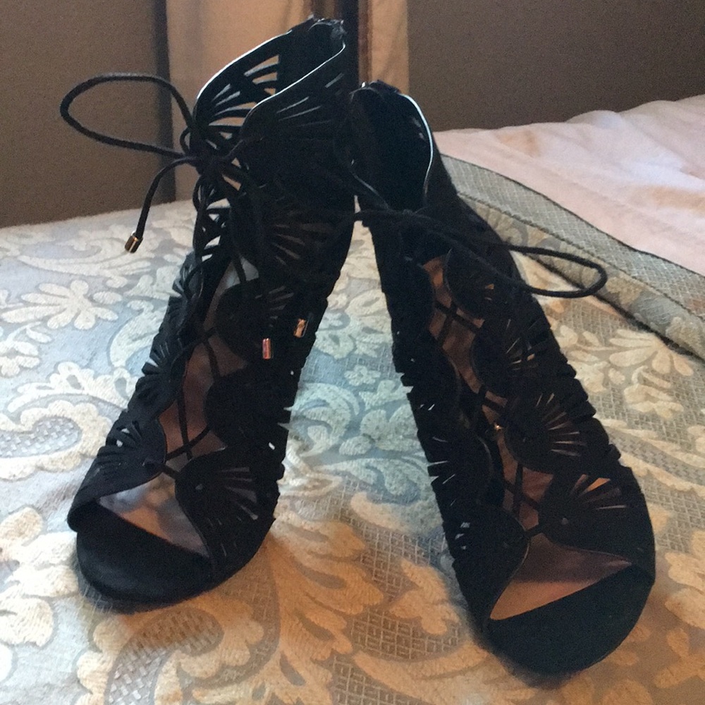 ALDO Black heeded booties